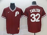 Phillies 32 Steve Carlton Red Throwback Jersey,baseball caps,new era cap wholesale,wholesale hats